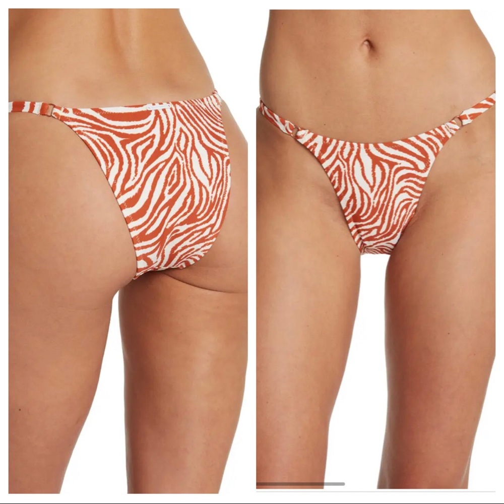 KENDALL + KYLIE RUST ABSTRACT TIGER SWIM BOTTOM • sz L • NWT